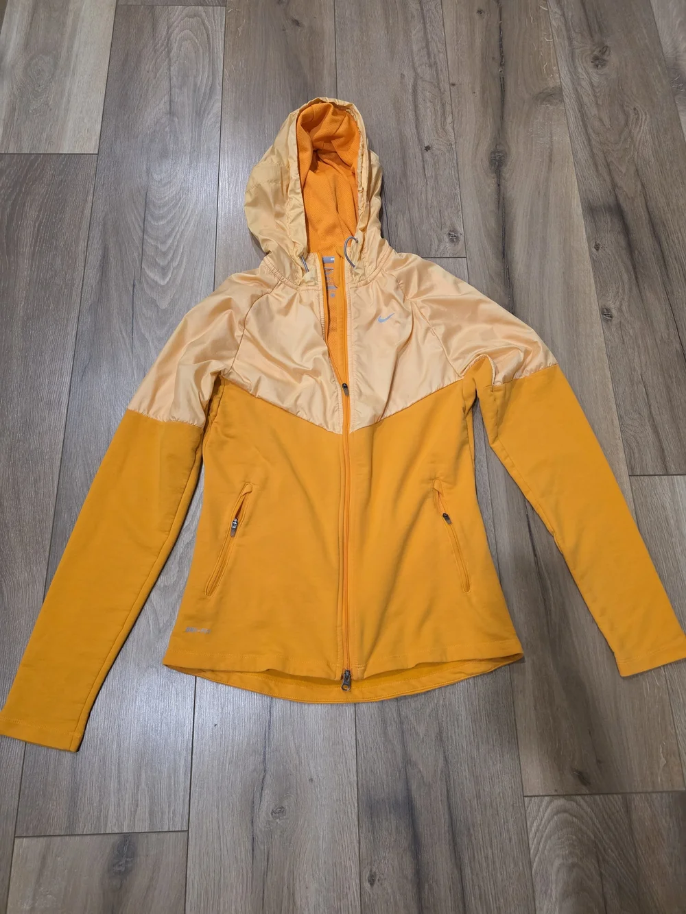 Nike Women’s Two-Tone Orange Hooded Jacket